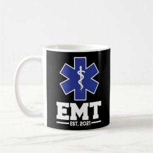 Taza De Café EMS Emergency EMT Est. Graduación de estudiantes e