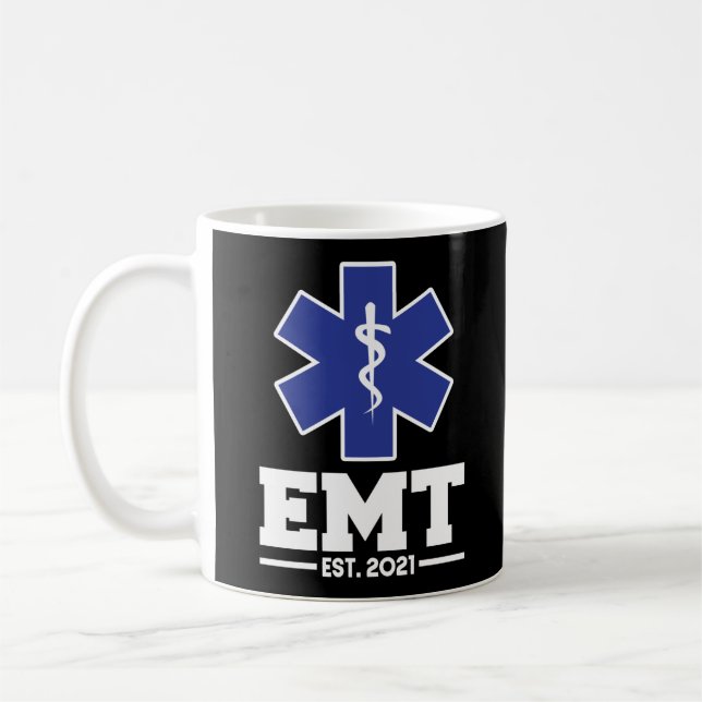 Taza De Café EMS Emergency EMT Est. Graduación de estudiantes e (Izquierda)