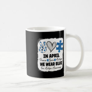 Taza De Café En Abril Usamos Azul Para Concientizar Sobre El Au