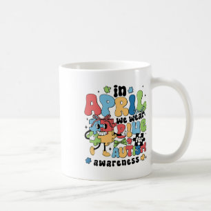 Taza De Café En Abril Usamos Azul Para El Mes De Conciencia Sob