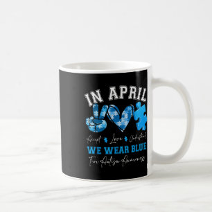 Taza De Café En Abril Usamos Conciencia Sobre El Autismo Azul H