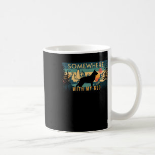 Taza De Café En Algún Lugar Con Mi Gsd German Shepherd Vintage