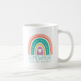 Taza De Café En Algún Lugar Sobre El Arcoíris Moderno Chic Colo