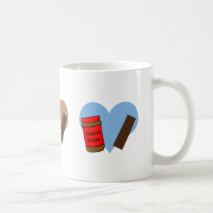 Taza De Café En amor con mantequilla y chocolate de cacahuete
