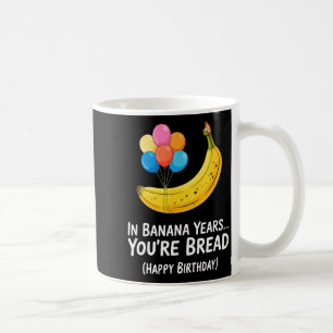 Taza De Café En Años de Plátano... Feliz Cumpleaños Pan _1