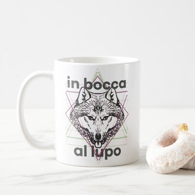 Taza De Café En bocca al lupo mug (Con donut)