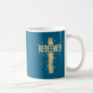 Taza De Café En Camiseta Redimido Jesús Cruz Clavos Fe