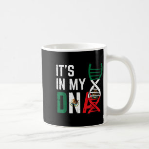 Taza De Café en el ADN Bandera Mexicana Orgulloso Orgullo de Mé