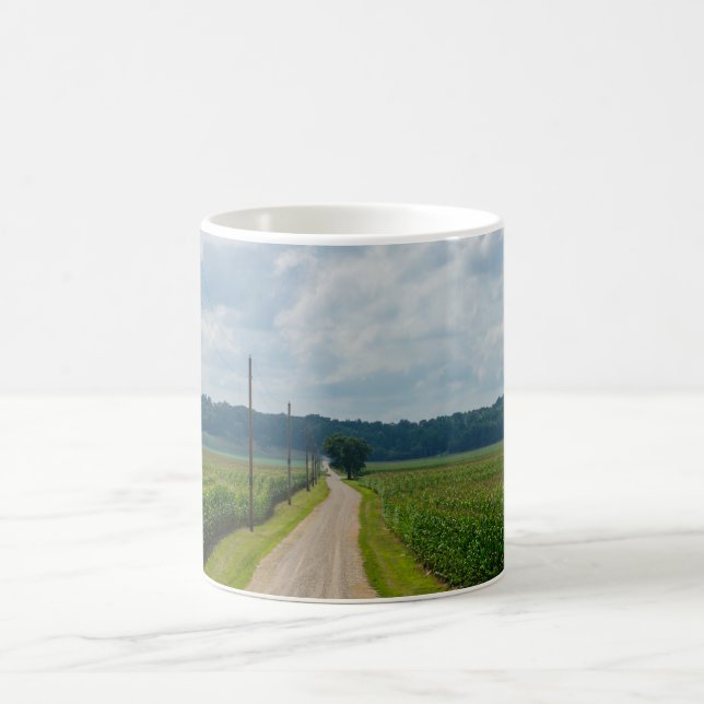 Taza De Café En Entre Campos De Maíz Coffee Mug (Centro)