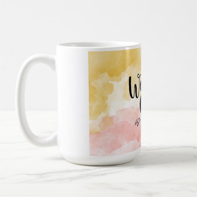 Taza De Café En espera Dios está trabajando (Izquierda)
