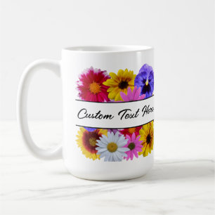 Taza De Café En flor - Floral dividida cuadrada