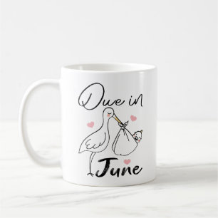 Taza De Café En Junio, El Cisne Cute Lleva Un Recién nacido Div