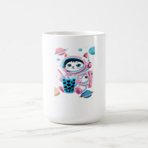 Taza De Café En la camiseta del Chica del anime del astronauta