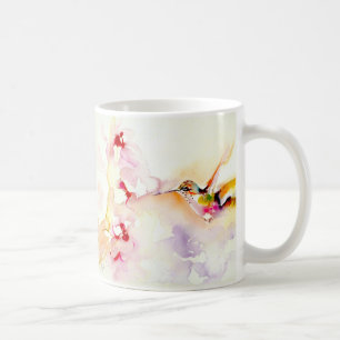 Taza De Café "En" la impresión rosada del colibrí