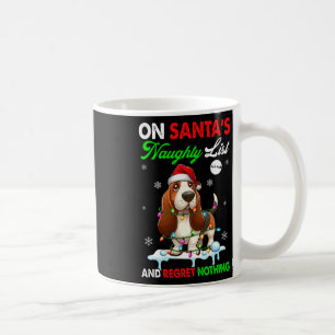Taza De Café En la lista de locos de Navidad de Santa nada más 
