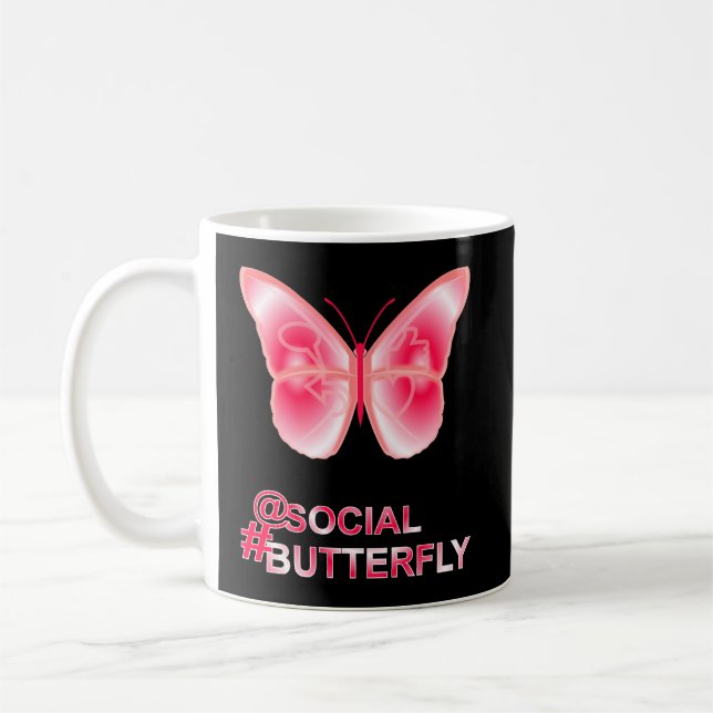 Taza De Café En la mariposa de Hashag Social (Izquierda)