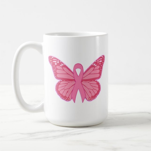 Taza De Café En La Mariposa Rosa (Izquierda)