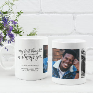 Taza De Café En la memoria amorosa Collage de fotos con dos l