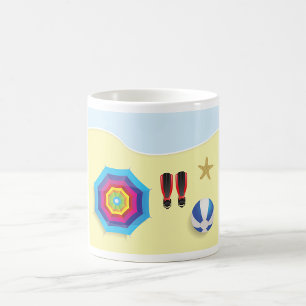 Taza De Café En La Playa