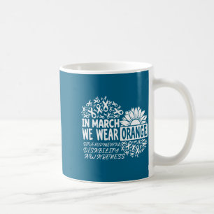 Taza De Café En marzo usa discapacidad de desarrollo naranja
