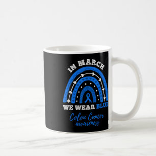 Taza De Café En Marzo Usamos El Cáncer De Colón Azul Colorrecta