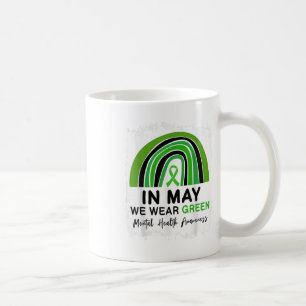 Taza De Café En Mayo Usamos Concienciación Verde Sobre Salud Me