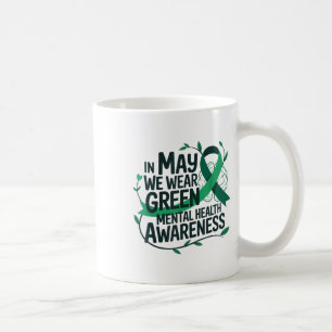 Taza De Café En Mayo Usamos Concienciación Verde Sobre Salud Me