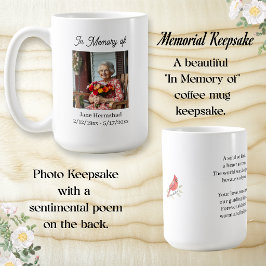Taza De Café En Memoria de | Regalo de Recuerdo Fotográfico