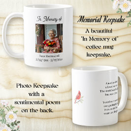 Taza De Café En Memoria de | Regalo de Recuerdo Fotográfico