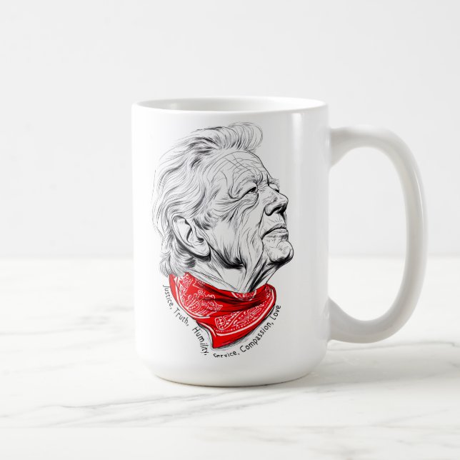 Taza De Café En memoria del presidente humanitario Jimmy Carter (Derecha)