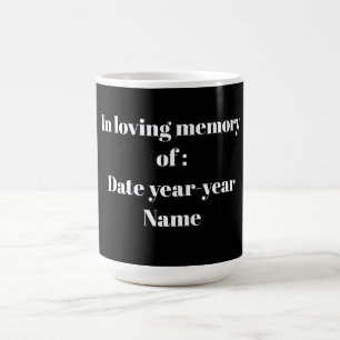 Taza De Café En Memoria – Diseño de Tributo Memorial