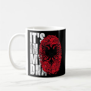 Taza De Café En mi ADN Albania gráfico para hombres mujeres