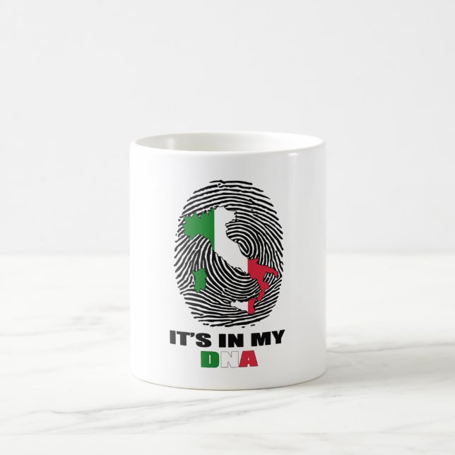 Taza De Café En mi ADN Italia Patriótico Orgullo italiano (Centro)