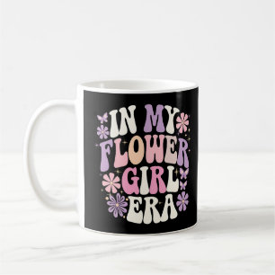 Taza De Café En Mi Época de Niña con Flores Retro Groovy Flor