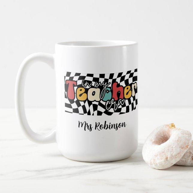 Taza De Café En mi época de profesor profesor profesor retro (Con donut)