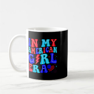 Taza De Café En Mi Era De Chica Americana Retro 4 De Julio Cuar