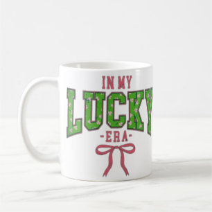 Taza De Café En mi era de la suerte - Diseño de Clover Bow