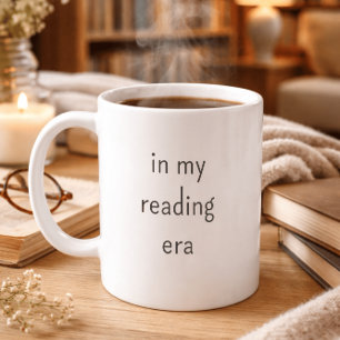 Taza De Café En Mi Era de Lectura Minimalista Amante de los Lib