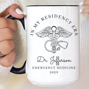 Taza De Café En Mi Era de Residencia Personalizado para el Mé