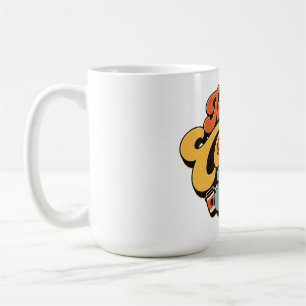 Taza De Café En Mi Era Del Café Retro Groovy Amante Del Café Es