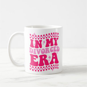 Taza De Café En Mi Era Divorciada Retro Cuadro Rosa Mujer 