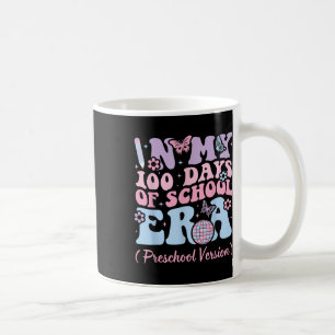 Taza De Café En Mis 100 Días Escolares Los Niños Retro Preescol