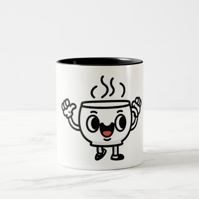 Taza de Café en Modo Victorioso - Taza Divertida (Centro)