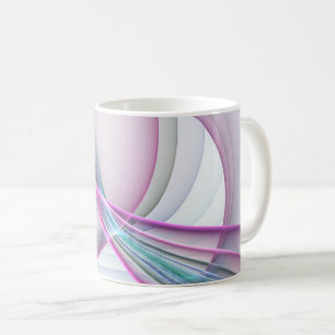 Taza De Café En Movimiento, Arte Fractal Abstracto Colorido Mod