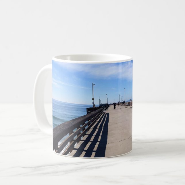 Taza De Café En Newport Pier, Newport Beach, California (Anverso izquierdo)