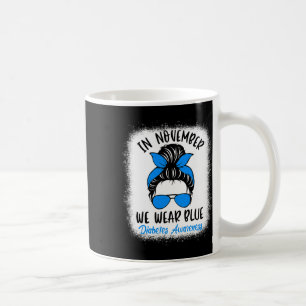 Taza De Café En Noviembre, Nos Divertiremos De La Diabetes Azul