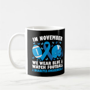 Taza De Café En Noviembre Usamos Azul Y Vemos Fútbol
