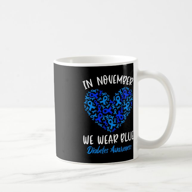Taza De Café En Noviembre, usamos Blue Cure Diabetes Awareness  (Derecha)