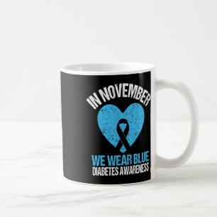 Taza De Café En Noviembre Usamos Diabetes Azules Conciencia Azu