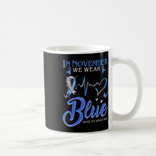 Taza De Café En Noviembre Usamos Diabetes Azules De Latido